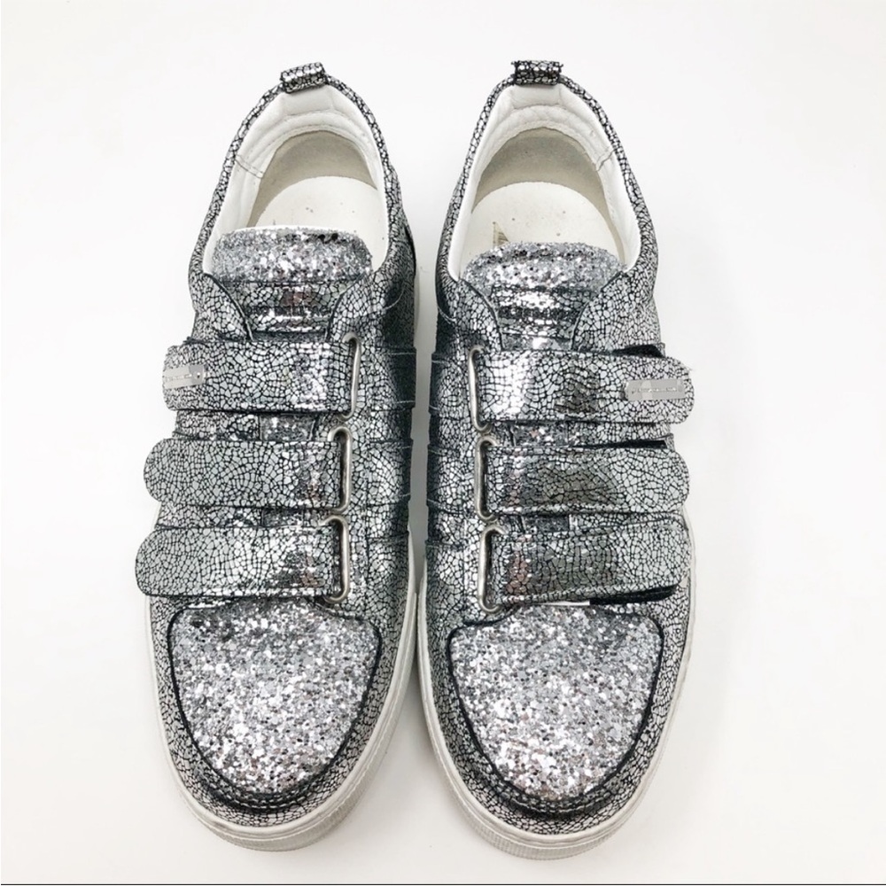 Alessandro Dell'Acqua metallic platform sneakers 8.5